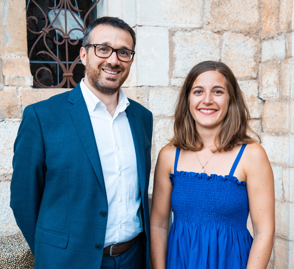 Emmeran Rollin, directeur du Festival de Rocamadour, et Raphaëlle Sabouraud, Fondation Etrillard