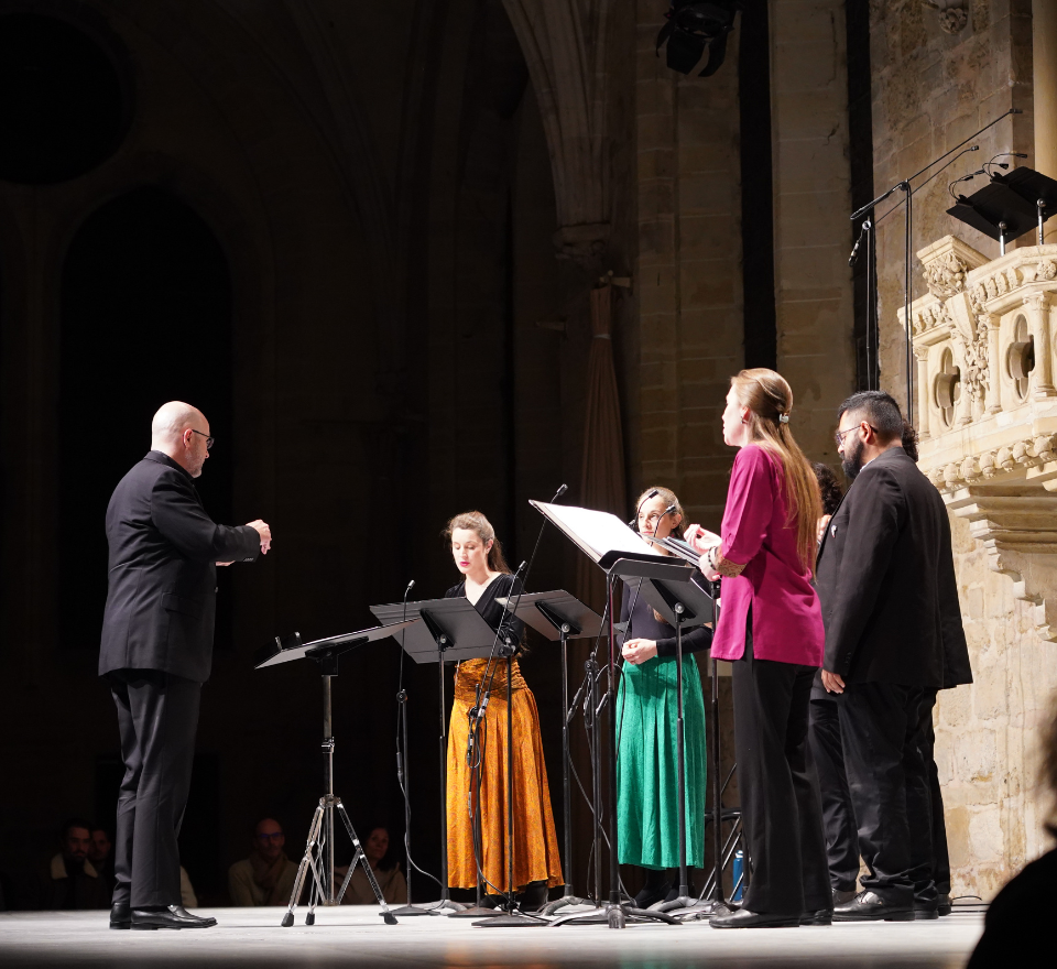 Ensemble Arborescence, créé et dirigé par David Chappuis, le 5 octobre 2024 au Réfectoire des moines, Abbaye de Royaumont