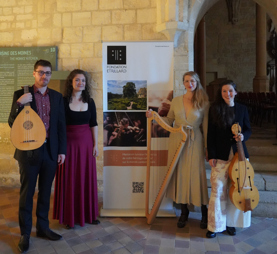 Ensemble ApotropaïK. De gauche à droite : Clément Stagnol, Clémence Niclas, Marie-Domitille Murez et Louise Bouedo.