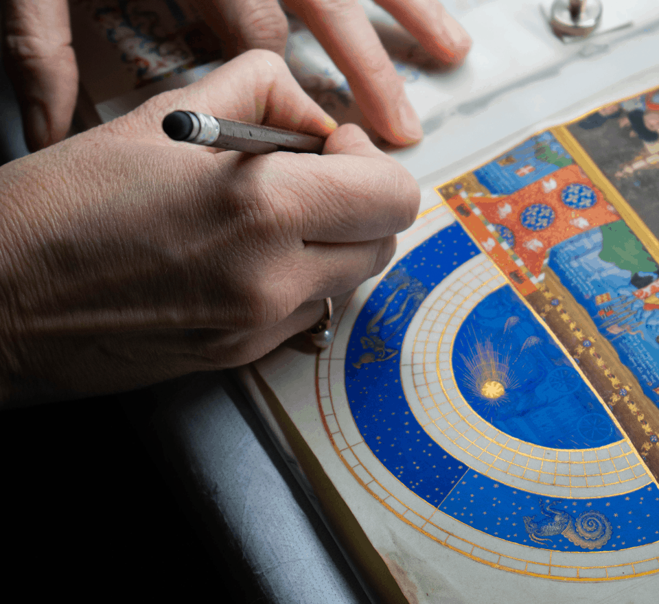 The ‘Très Riches Heures du duc de Berry’ undergoing restoration
