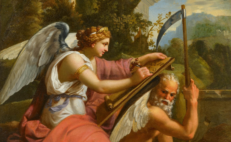 L'Histoire écrivant sur les ailes du Temps
