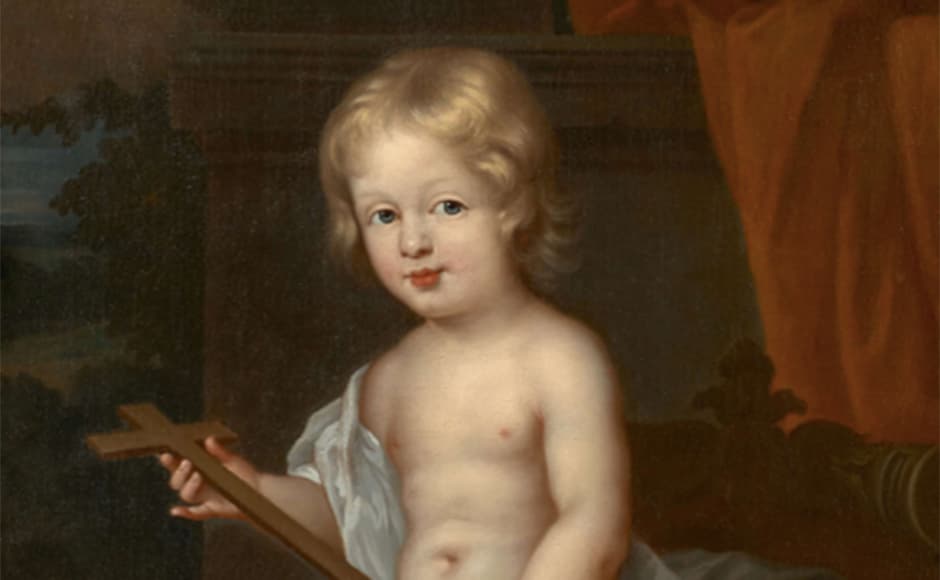 Portrait d'enfant en saint Jean-Baptiste